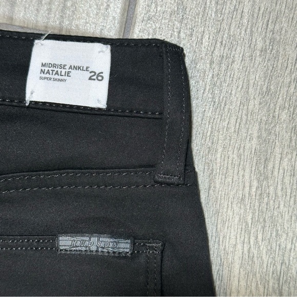 NWT HUDSON NATALIE Black Super Skinny Mid Rise Ankle Jeans 26 - Picture 8 of 10